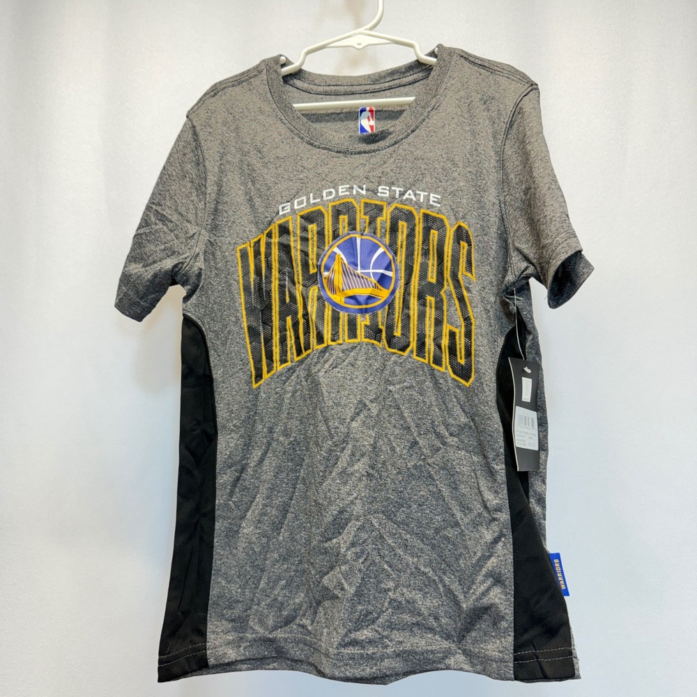 Golden State Warriors NBA Shirt Kids‎ Size 8 Gray Short Sleeve Athletic Tee NEW